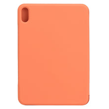 For iPad mini 6 Horizontal Flip Ultra-thin Fixed Buckle Magnetic PU Tablet Case With Three-folding Holder & Sleep / Wake-up Function(Orange)