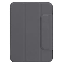 For iPad mini 6 Horizontal Flip Ultra-thin Fixed Buckle Magnetic PU Tablet Case With Three-folding Holder & Sleep / Wake-up Function(Dark Grey)