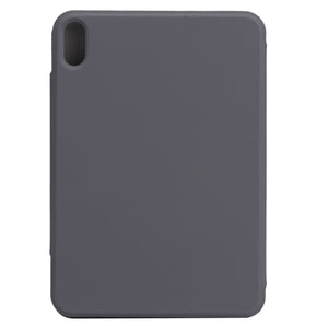 For iPad mini 6 Horizontal Flip Ultra-thin Fixed Buckle Magnetic PU Tablet Case With Three-folding Holder & Sleep / Wake-up Function(Dark Grey)