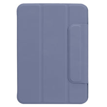 For iPad mini 6 Horizontal Flip Ultra-thin Fixed Buckle Magnetic PU Tablet Case With Three-folding Holder & Sleep / Wake-up Function(Purple)