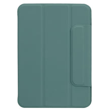 For iPad mini 6 Horizontal Flip Ultra-thin Fixed Buckle Magnetic PU Tablet Case With Three-folding Holder & Sleep / Wake-up Function(Pine Needle Green)