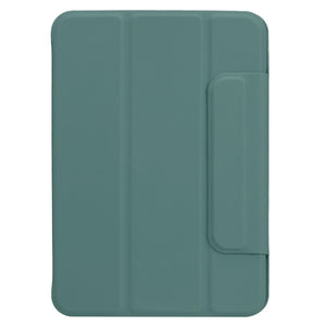 For iPad mini 6 Horizontal Flip Ultra-thin Fixed Buckle Magnetic PU Tablet Case With Three-folding Holder & Sleep / Wake-up Function(Pine Needle Green)