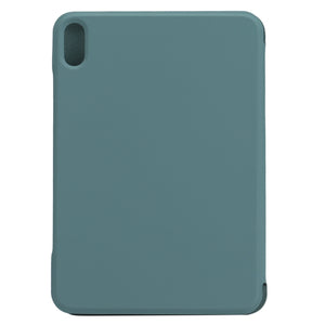 For iPad mini 6 Horizontal Flip Ultra-thin Fixed Buckle Magnetic PU Tablet Case With Three-folding Holder & Sleep / Wake-up Function(Pine Needle Green)