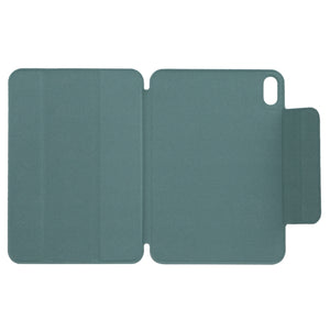 For iPad mini 6 Horizontal Flip Ultra-thin Fixed Buckle Magnetic PU Tablet Case With Three-folding Holder & Sleep / Wake-up Function(Pine Needle Green)