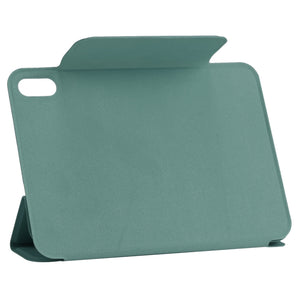 For iPad mini 6 Horizontal Flip Ultra-thin Fixed Buckle Magnetic PU Tablet Case With Three-folding Holder & Sleep / Wake-up Function(Pine Needle Green)