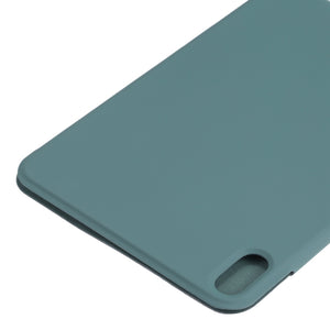 For iPad mini 6 Horizontal Flip Ultra-thin Fixed Buckle Magnetic PU Tablet Case With Three-folding Holder & Sleep / Wake-up Function(Pine Needle Green)