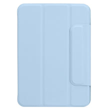 For iPad mini 6 Horizontal Flip Ultra-thin Fixed Buckle Magnetic PU Tablet Case With Three-folding Holder & Sleep / Wake-up Function(Sky Blue)