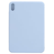 For iPad mini 6 Horizontal Flip Ultra-thin Fixed Buckle Magnetic PU Tablet Case With Three-folding Holder & Sleep / Wake-up Function(Sky Blue)