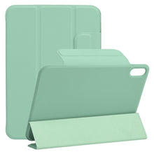 For iPad mini 6 Horizontal Flip Ultra-thin Fixed Buckle Magnetic PU Tablet Case With Three-folding Holder & Sleep / Wake-up Function(Mint Green)