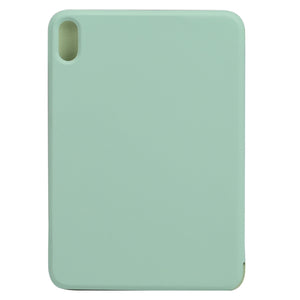 For iPad mini 6 Horizontal Flip Ultra-thin Fixed Buckle Magnetic PU Tablet Case With Three-folding Holder & Sleep / Wake-up Function(Mint Green)