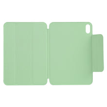 For iPad mini 6 Horizontal Flip Ultra-thin Fixed Buckle Magnetic PU Tablet Case With Three-folding Holder & Sleep / Wake-up Function(Mint Green)