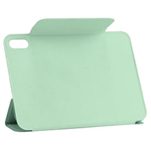 For iPad mini 6 Horizontal Flip Ultra-thin Fixed Buckle Magnetic PU Tablet Case With Three-folding Holder & Sleep / Wake-up Function(Mint Green)