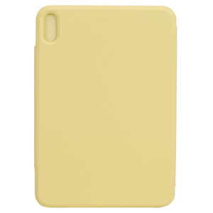 For iPad mini 6 Horizontal Flip Ultra-thin Fixed Buckle Magnetic PU Tablet Case With Three-folding Holder & Sleep / Wake-up Function(Yellow)