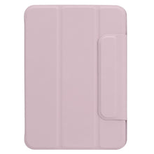 For iPad mini 6 Horizontal Flip Ultra-thin Fixed Buckle Magnetic PU Tablet Case With Three-folding Holder & Sleep / Wake-up Function(Pink)