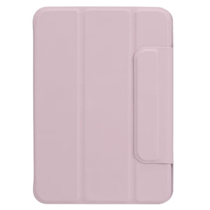 For iPad mini 6 Horizontal Flip Ultra-thin Fixed Buckle Magnetic PU Tablet Case With Three-folding Holder & Sleep / Wake-up Function(Pink)