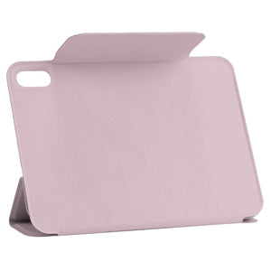 For iPad mini 6 Horizontal Flip Ultra-thin Fixed Buckle Magnetic PU Tablet Case With Three-folding Holder & Sleep / Wake-up Function(Pink)