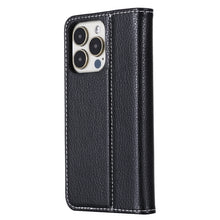 For iPhone 13 Pro Max GEBEI PU+TPU Horizontal Flip Protective Case with Holder & Card Slots (Black)