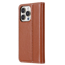 For iPhone 13 Pro Max GEBEI PU+TPU Horizontal Flip Protective Case with Holder & Card Slots (Brown)