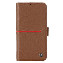 For iPhone 13 Pro Max GEBEI Top-grain Leather Horizontal Flip Protective Case with Holder & Card Slots & Wallet & Photo Frame (Brown)