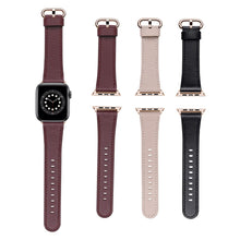 Classic Buckle Leather Watch Band For Apple Watch Ultra 49mm / Series 8&7 45mm / SE 2&6&SE&5&4 44mm / 3&2&1 42mm(Pink)
