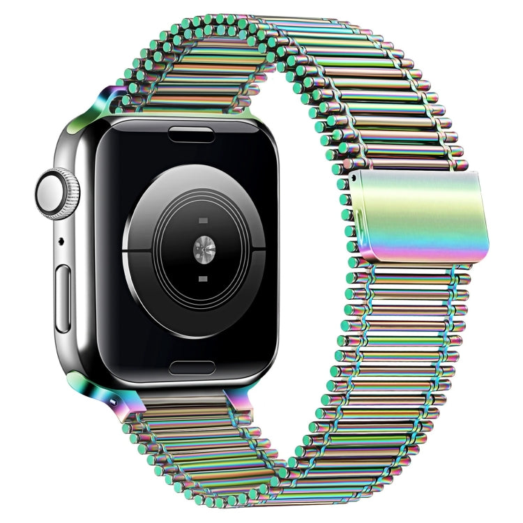 Chain Loop Steel Watch Band For Apple Watch Series 8&7 41mm / SE 2&6&SE&5&4 40mm / 3&2&1 38mm(Colorful)