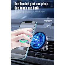 R-JUST CZ04 15W Rotatable Magnetic Car Wireless Charger Phone Holder for iPhone 12 / 13 Series(Black)