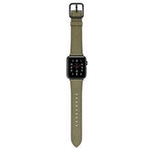Leather Watch Band For Apple Watch Series 8&7 41mm / SE 2&6&SE&5&4 40mm / 3&2&1 38mm(Army Green Frosted)