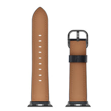 Leather Watch Band For Apple Watch Ultra 49mm / Series 8&7 45mm / SE 2&6&SE&5&4 44mm / 3&2&1 42mm(Black)