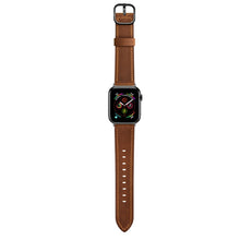Leather Watch Band For Apple Watch Ultra 49mm / Series 8&7 45mm / SE 2&6&SE&5&4 44mm / 3&2&1 42mm(Red Brown)