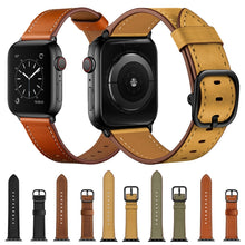Leather Watch Band For Apple Watch Ultra 49mm / Series 8&7 45mm / SE 2&6&SE&5&4 44mm / 3&2&1 42mm(Army Green Frosted)
