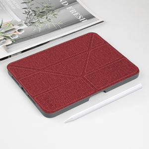 For iPad mini 6 Mutural Multi-fold Smart Leather Tablet Case(Red)