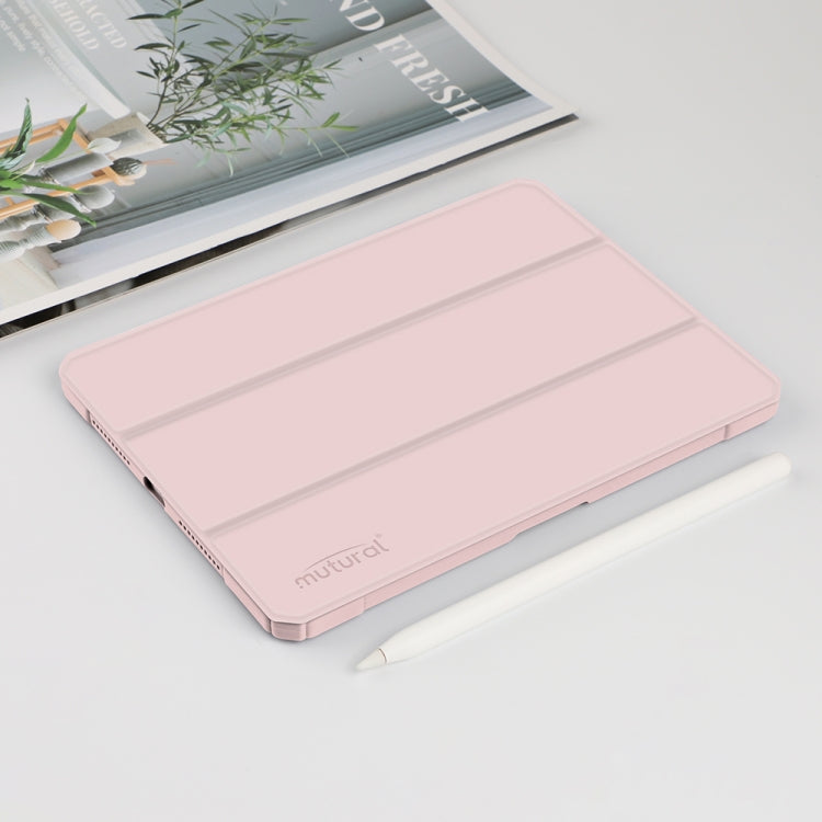 For iPad mini 6 Mutural Pinyue Series Horizontal Flip Tablet Case with Holder & Pen Slot & Sleep / Wake-up Function(Pink)