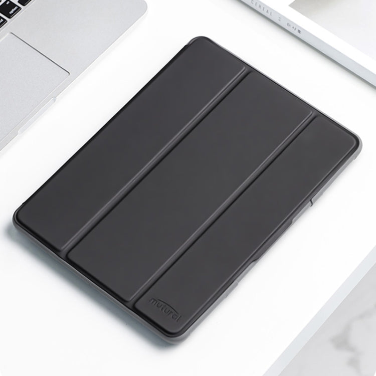 For iPad mini 6 Mutural Horizontal Flip Tablet Case with Holder & Pen Slot(Black)