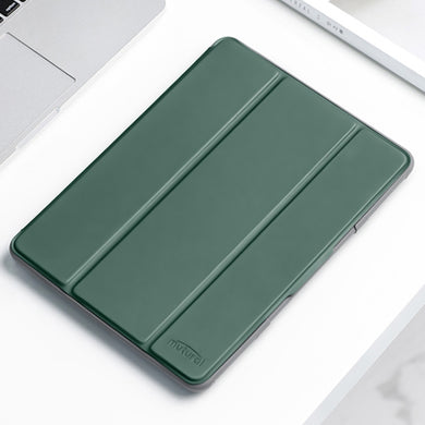 For iPad mini 6 Mutural Horizontal Flip Tablet Case with Holder & Pen Slot(Dark Green)