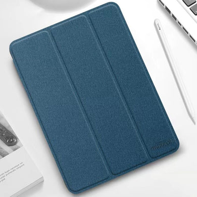 For iPad mini 6 Mutural YASHI Series Cloth Pattern Texture Horizontal Flip Tablet Case(Blue)