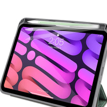 For iPad mini 6 Mutural YASHI Series Cloth Pattern Texture Horizontal Flip Tablet Case(Blue)