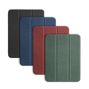 For iPad mini 6 Mutural YASHI Series Cloth Pattern Texture Horizontal Flip Tablet Case(Blue)