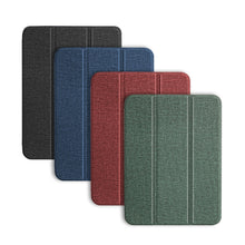 For iPad mini 6 Mutural YASHI Series Cloth Pattern Texture Horizontal Flip Tablet Case(Green)