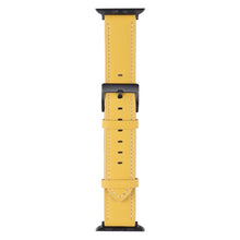 Leather Watch Band For Apple Watch Ultra 49mm / Series 8&7 45mm / SE 2&6&SE&5&4 44mm / 3&2&1 42mm(Yellow)