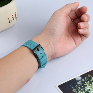 Leather Watch Band For Apple Watch Ultra 49mm / Series 8&7 45mm / SE 2&6&SE&5&4 44mm / 3&2&1 42mm(Blue)