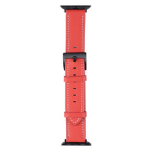 Leather Watch Band For Apple Watch Ultra 49mm / Series 8&7 45mm / SE 2&6&SE&5&4 44mm / 3&2&1 42mm(Red)