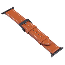 Leather Watch Band For Apple Watch Series 8&7 41mm / SE 2&6&SE&5&4 40mm / 3&2&1 38mm(Orange)
