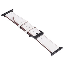 Leather Watch Band For Apple Watch Series 8&7 41mm / SE 2&6&SE&5&4 40mm / 3&2&1 38mm(White)