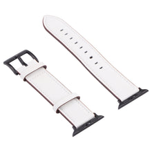 Leather Watch Band For Apple Watch Series 8&7 41mm / SE 2&6&SE&5&4 40mm / 3&2&1 38mm(White)
