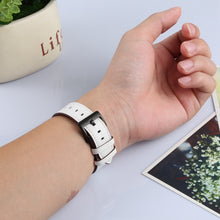 Leather Watch Band For Apple Watch Series 8&7 41mm / SE 2&6&SE&5&4 40mm / 3&2&1 38mm(White)