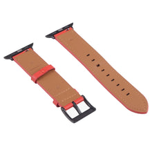 Leather Watch Band For Apple Watch Series 8&7 41mm / SE 2&6&SE&5&4 40mm / 3&2&1 38mm(Red)