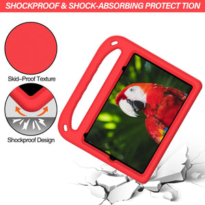 For iPad mini 6 Handle Portable EVA Shockproof Tablet Case with Triangle Holder(Red)