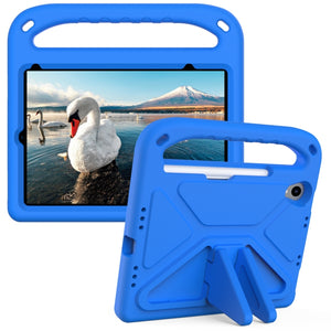 For iPad mini 6 Handle Portable EVA Shockproof Tablet Case with Triangle Holder(Blue)