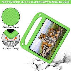 For iPad mini 6 Handle Portable EVA Shockproof Tablet Case with Triangle Holder(Green)