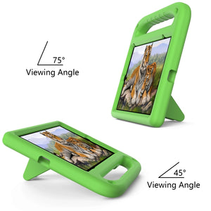 For iPad mini 6 Handle Portable EVA Shockproof Tablet Case with Triangle Holder(Green)